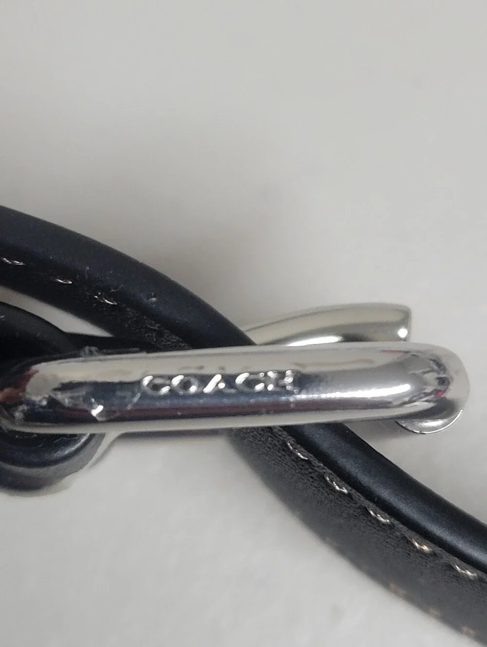 Coach black leather